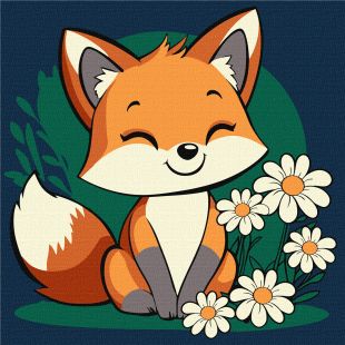 Malen nach Zahlen - Ein schöner Fuchs ©art_selena_ua