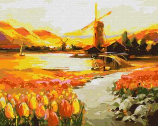 Malen nach Zahlen - Im Tal der Tulpen ©BOND Tetiana