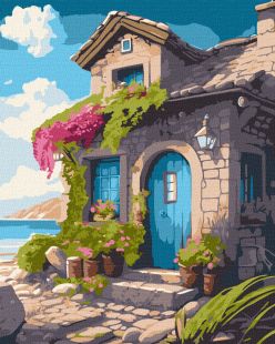 Malen nach Zahlen - Haus an der Küste ©art_selena_ua