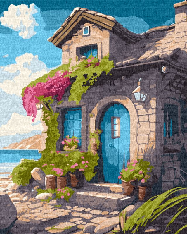 Malen nach Zahlen - Haus an der Küste ©art_selena_ua