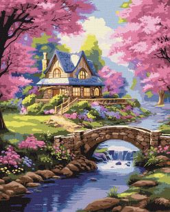 Malen nach Zahlen - Ein Haus in Blumen ©art_selena_ua