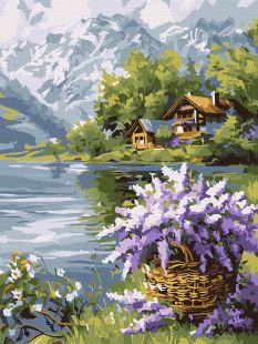 Malen nach Zahlen - Fliederkorb ©art_selena_ua