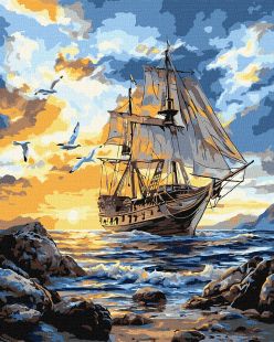 Malen nach Zahlen - Vögel über den Segeln ©art_selena_ua