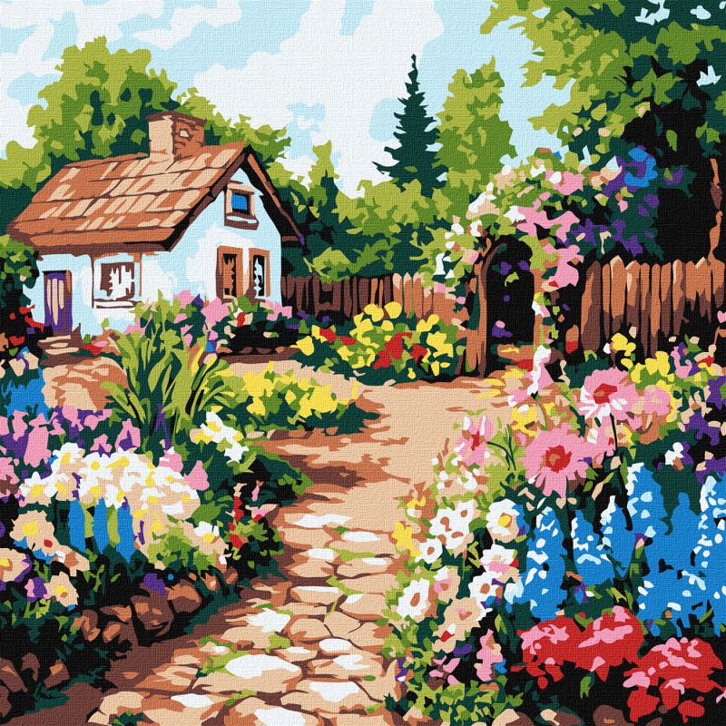 Painting by numbers - Flower beds near the house ©art_selena_ua