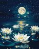Malen nach Zahlen - Lotus unter dem Schein mit extra Metallic-Farben ©art_selena_ua