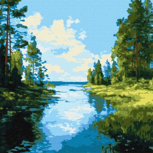 Malen nach Zahlen - Schatten und Glitzern des Wassers ©art_selena_ua
