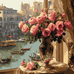 Malen nach Zahlen - Rosen in Venedig ©art_selena_ua