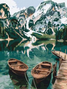 Malen nach Zahlen - Boote auf dem spiegelglatten See ©art_selena_ua