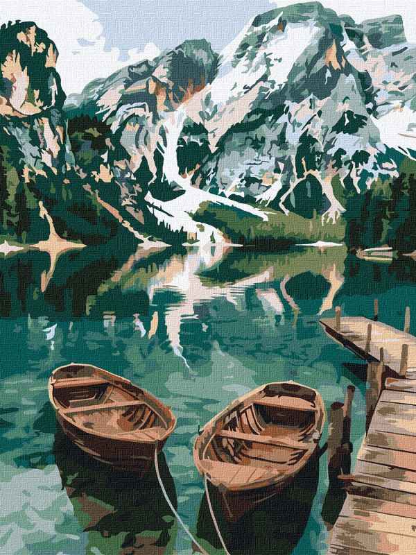Malen nach Zahlen - Boote auf dem spiegelglatten See ©art_selena_ua
