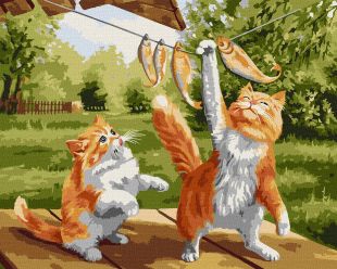 Malen nach Zahlen - Guter Fang ©Viktor Khomyak