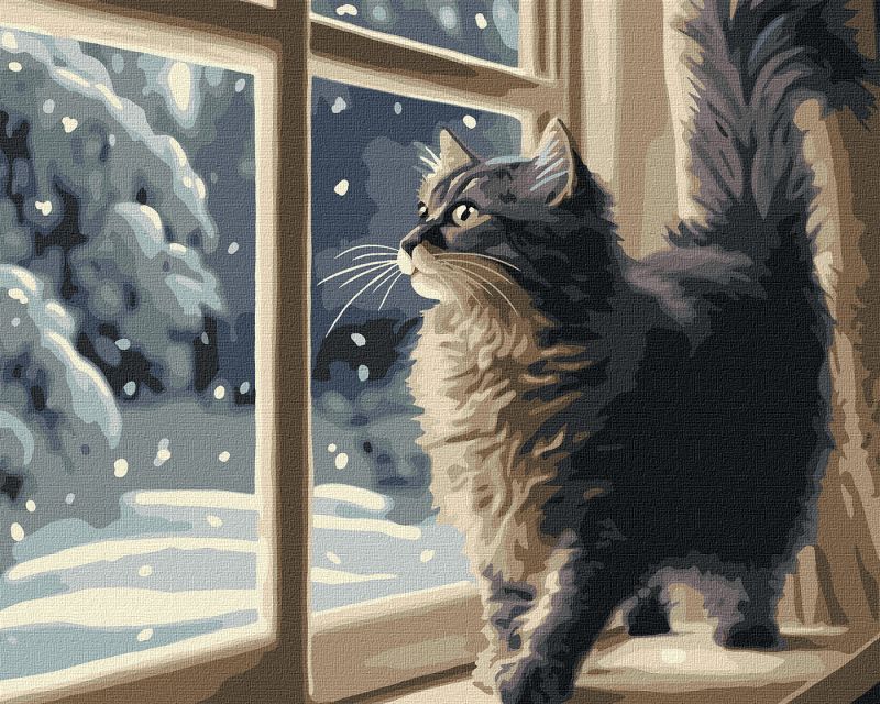 Malen nach Zahlen - Schneefall vor dem Fenster ©art_selena_ua