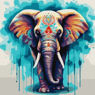 Malen nach Zahlen - Wunderschöner Elefant ©art_selena_ua