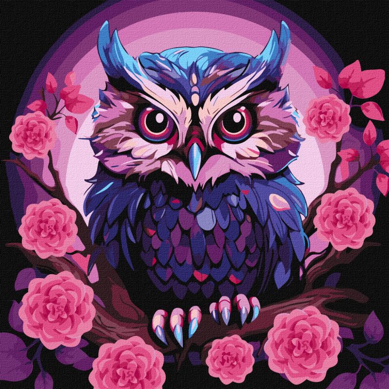 Painting by numbers - Purple owl ©art_selena_ua