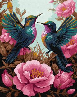Malen nach Zahlen - Eleganter Kolibri mit metallischen Farben Extra© art_selena_ua