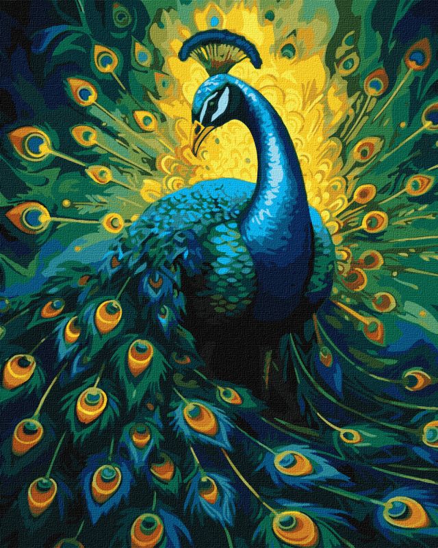 Malen nach Zahlen - Eleganter Pfau ©art_selena_ua