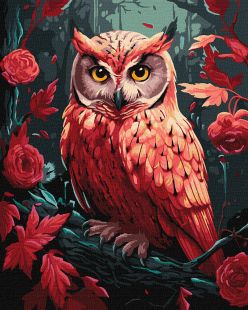 Malen nach Zahlen - Bunte Eule mit metallischen Farben Extra ©art_selena_ua