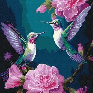 Malen nach Zahlen - Die fabelhaften Vögel mit Metallic-Farben ©art_selena_ua