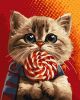 Painting by numbers - A cat with a candy ©art_selena_ua