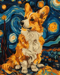 Malen nach Zahlen - Ein liebenswerter Corgi ©art.solomiia