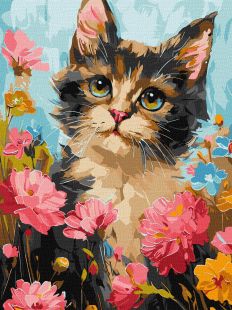 Malen nach Zahlen - Flauschig in den Blumen ©art.solomiia