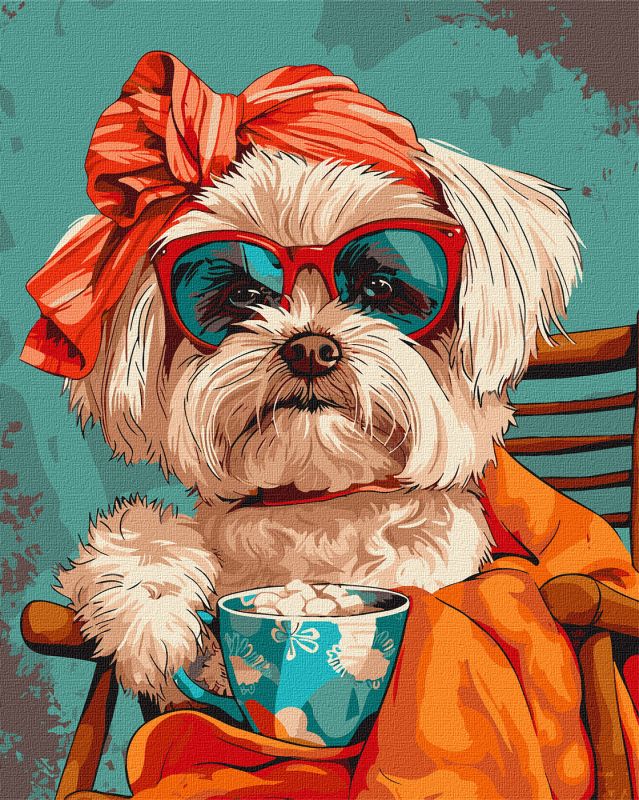 Malen nach Zahlen - Stilvoller Shih Tzu ©art_selena_ua