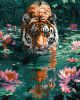 Painting by numbers - A tiger on the hunt ©art_selena_ua