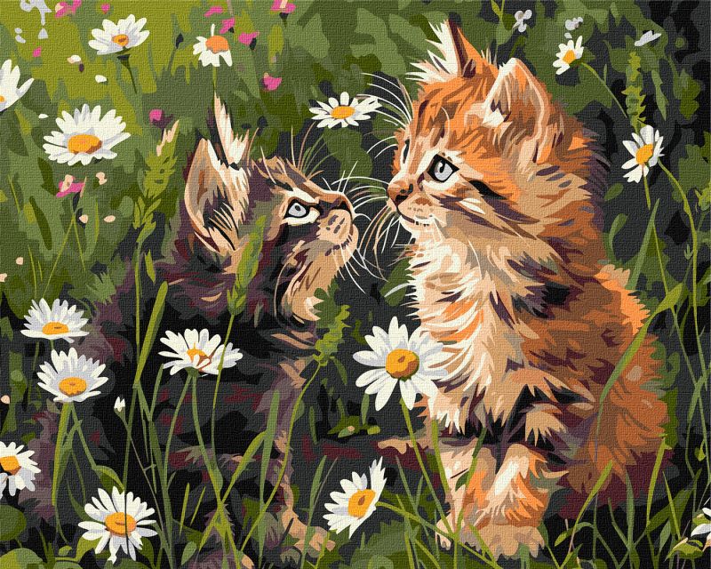 Painting by numbers - Cats in flowers ©art_selena_ua