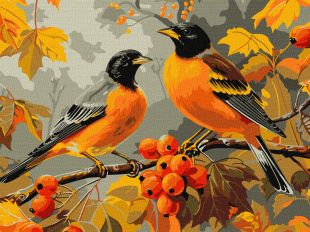Malen nach Zahlen - Vögel im Garten ©art_selena_ua