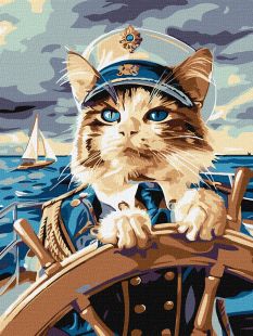 Malen nach Zahlen - Katze Admiral ©art_selena_ua