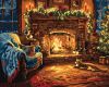 Painting by numbers - A festive fireplace ©art_selena_ua