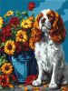 Malen nach Zahlen - Ein Spaniel und Blumen ©art_selena_ua