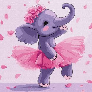 Malen nach Zahlen - Elefantenballerina ©art_selena_ua