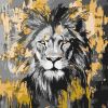 Malen nach Zahlen - Goldener Löwe mit metallischen Farben ©art_selena_ua