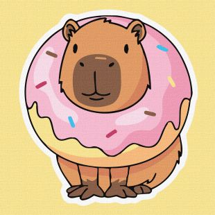 Malen nach Zahlen - Süßes Capybara ©art_selena_ua