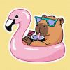 Malen nach Zahlen - Capybara im Urlaub ©art_selena_ua