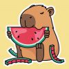 Malen nach Zahlen - Capybara und Chersoner Wassermelone ©art_selena_ua