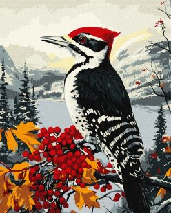 Malen nach Zahlen - Specht auf einem Ast ©art_selena_ua