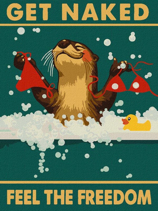 Painting by numbers - Poster. Free otter ©art_selena_ua
