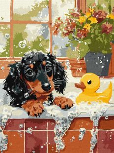 Malen nach Zahlen - Baden mit einer Ente ©art_selena_ua