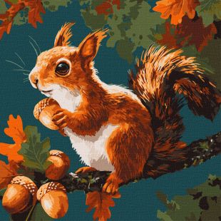 Malen nach Zahlen - Nussige Schätze des Herbstes ©art_selena_ua