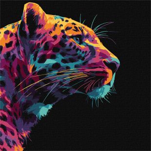 Malen nach Zahlen - Leuchtender Leopard ©art_selena_ua