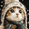 Malen nach Zahlen - Schneekatze ©art_selena_ua