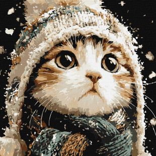Malen nach Zahlen - Schneekatze ©art_selena_ua