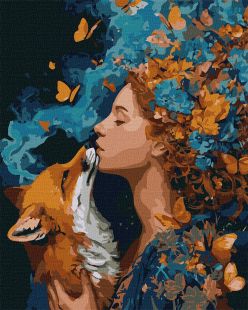 Malen nach Zahlen - Orangener Geist des Herbstes mit extra Metallic-Farben ©art_selena_ua