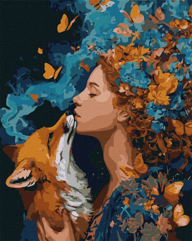 Malen nach Zahlen - Orangener Geist des Herbstes mit extra Metallic-Farben ©art_selena_ua