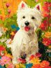 Malen nach Zahlen - Hund in Blumen ©art_selena_ua