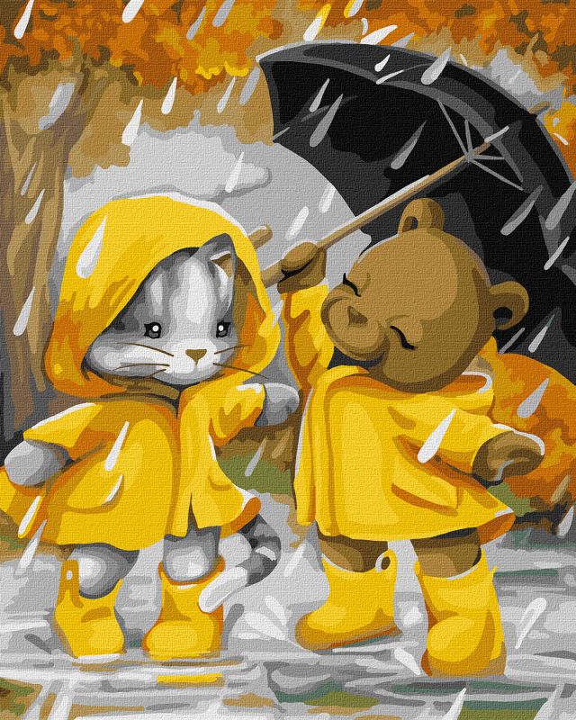 Malen nach Zahlen - Ein Spaziergang im Regen ©tanya_bonya
