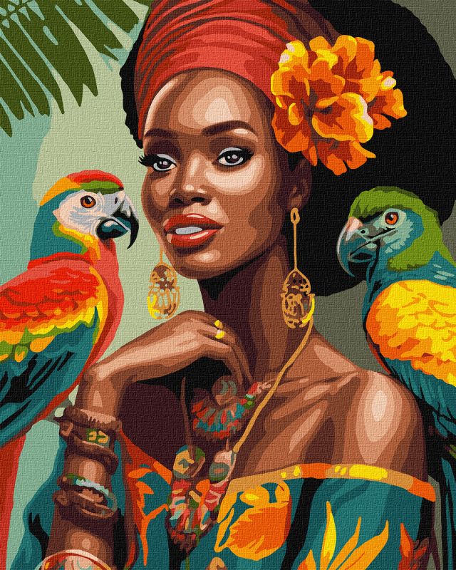 Painting by numbers - African fashionista ©art_selena_ua