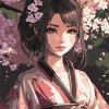 Painting by numbers - Cherry blossom ©art_selena_ua