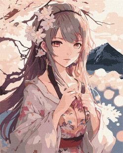 Malen nach Zahlen - Sakura Blumen ©art_selena_ua